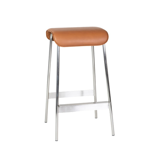 Avenue Bar Stool Nickel/Brown