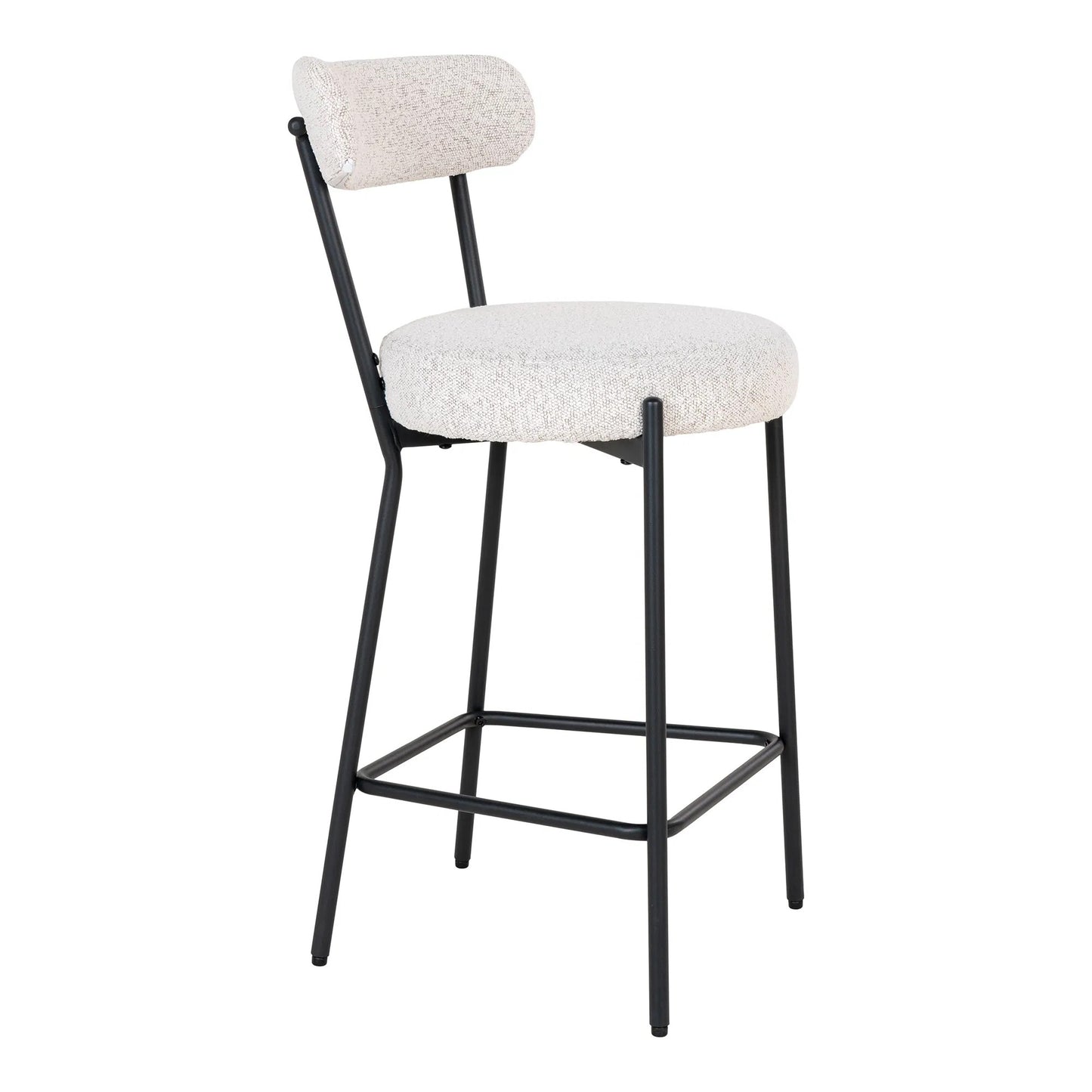 Badalona Counter Chair | White bouclé