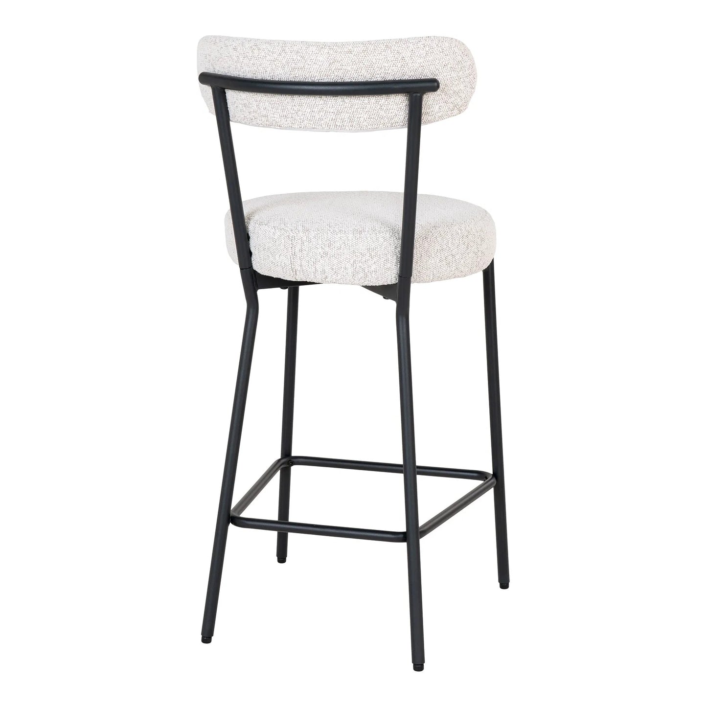 Badalona Counter Chair | White bouclé