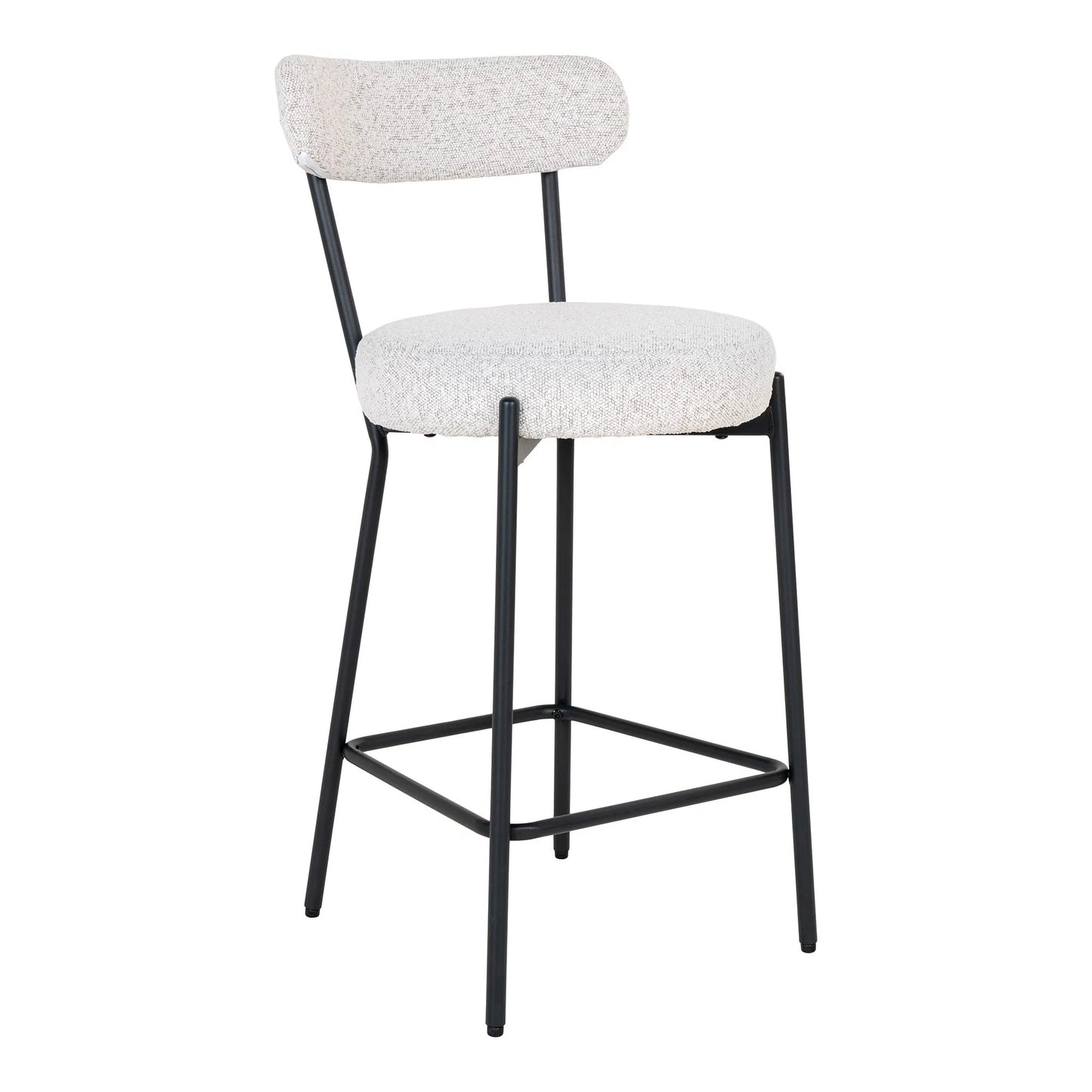 Badalona Counter Chair | White bouclé