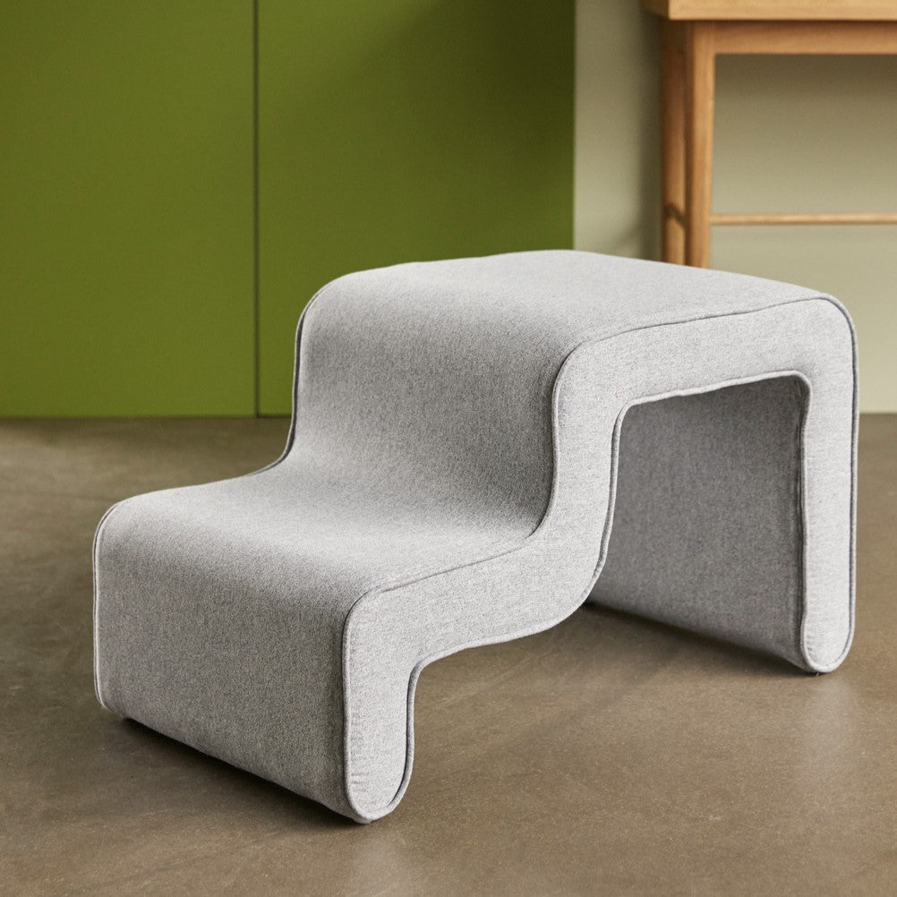 Wave Pouffe Grey