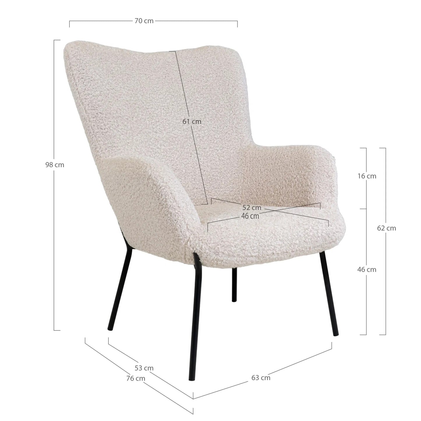 Glasgow Lounge Chair | White