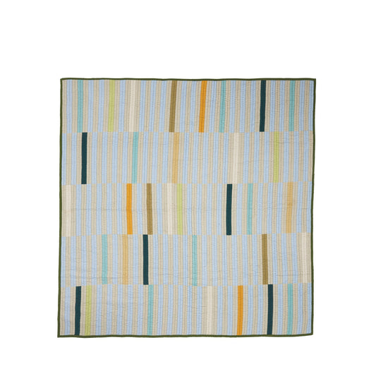 Twist Bedspread Block 260×260 Dark green/Multicolour