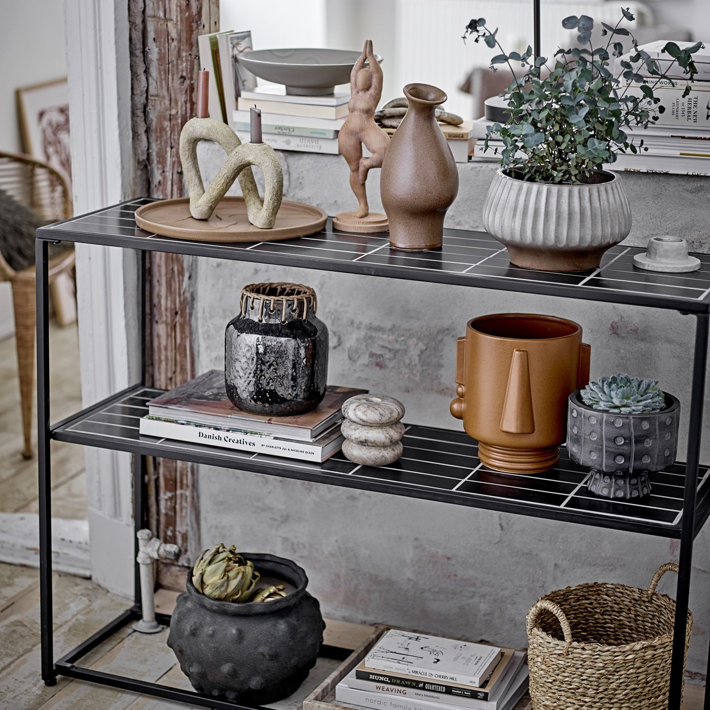 Tile Console Table | Black