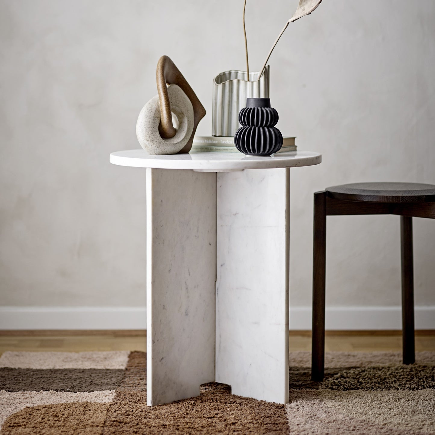 Jasmia Side Table | White Marble