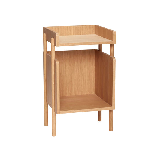 Oak Side Table | Open Storage, Minimalist Design