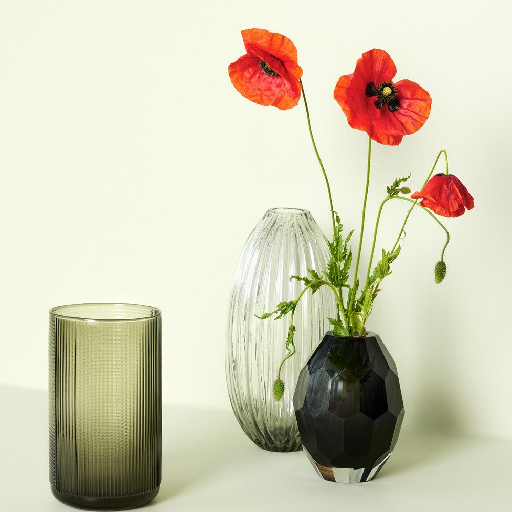 Facet Vase Burgundy