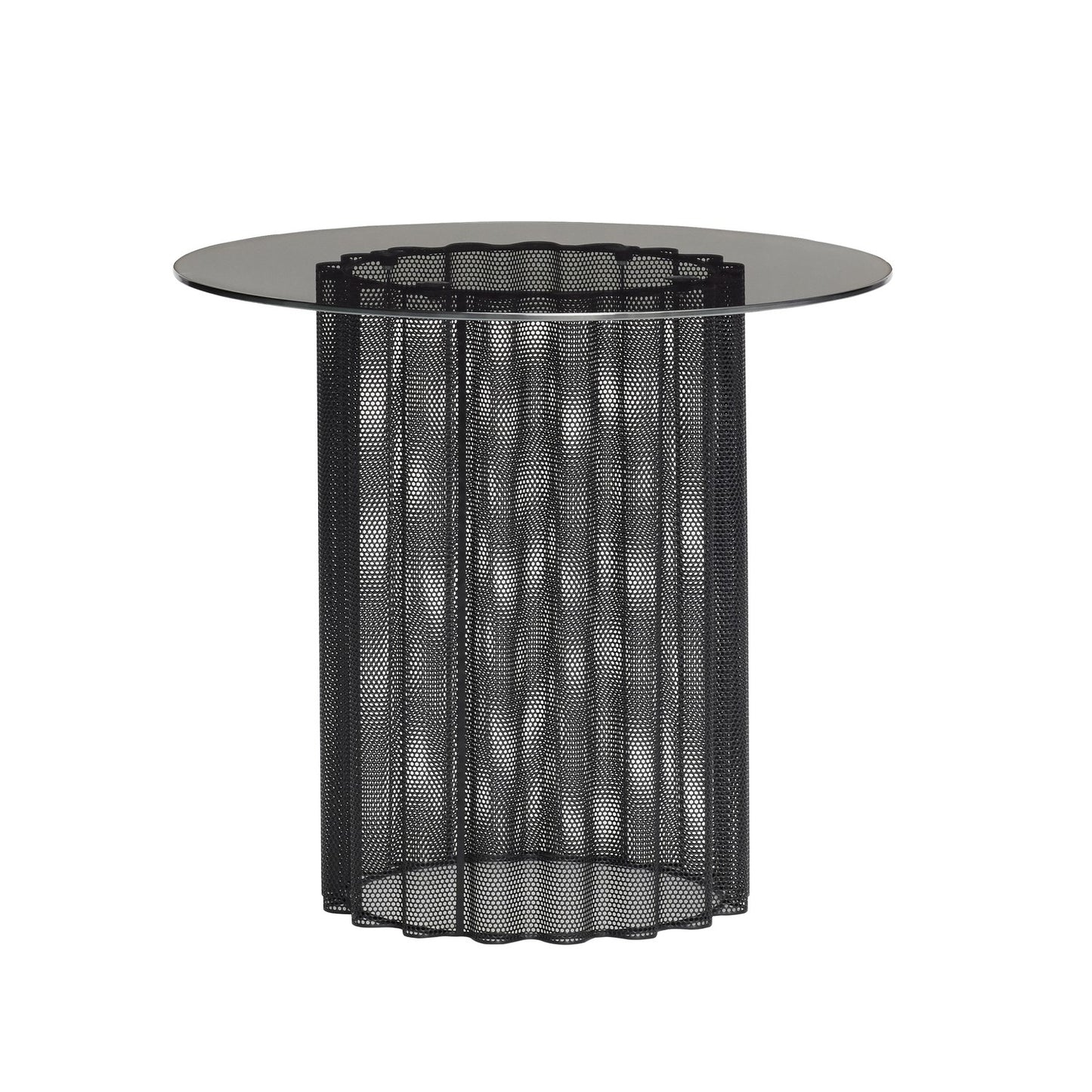 Minimalist Side Table | Black Metal and Glass Design