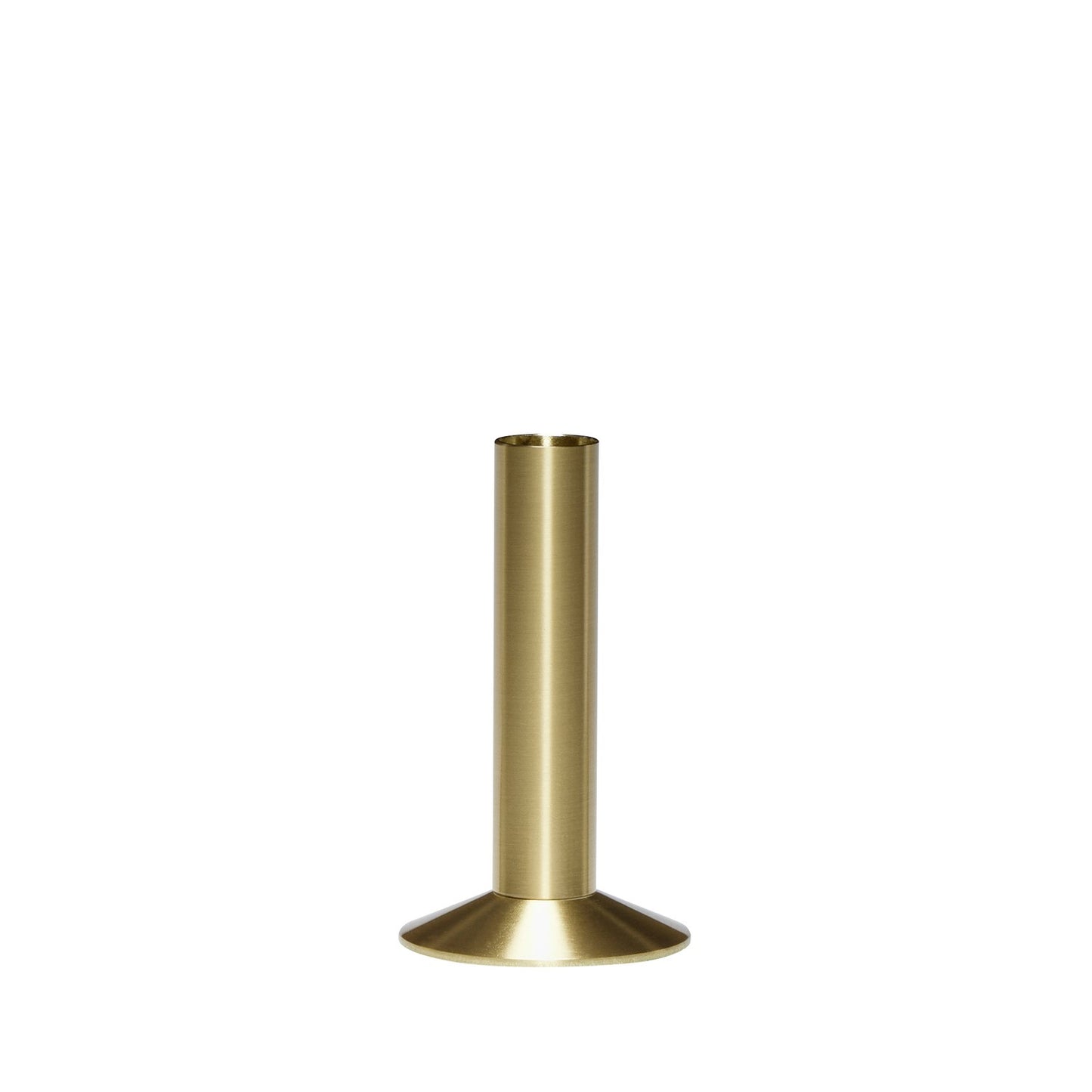 Sleek Candleholder Brass