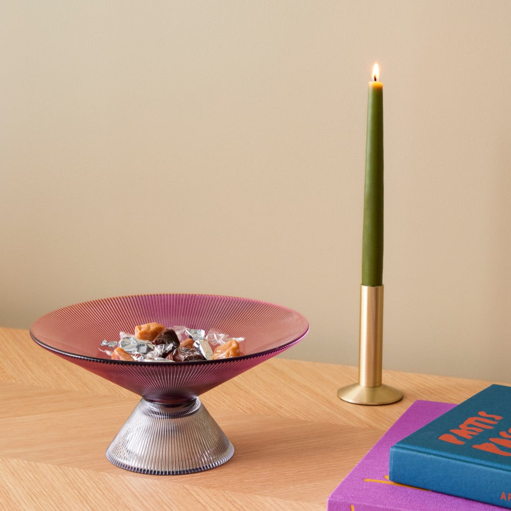 Sleek Candleholder Brass